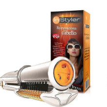 (DE) Professional 2 In 1 Hair Straightening Iron Multi Tool Flat Iron With Brush