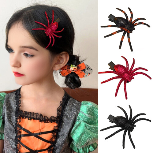Xinwanna1/2 τεμάχια κλιπ μαλλιών Halloween αράχνη διακοσμητικές τσιμπιδάκια μαλλιών 1