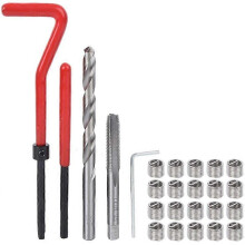 25Pcs M7 Thread Repair Kit Thread Repair Insert Kit for Processing Machines with Transparent Plastic Box