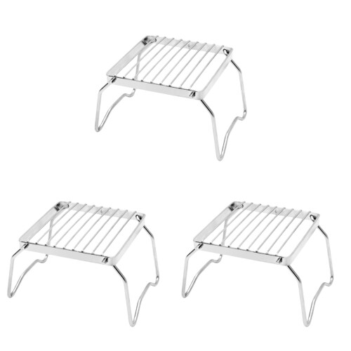 3Pcs Portable Stainless Steel Folding Bbq Grill Compact and Durable 1