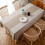 Modern Linen Cotton Rectangular Table Cloth Tablecloths for Rectangular Table Home Kitchen Decoration (110x110cm,Coffee) 1