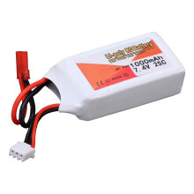7,4V 1000mAh LiPo-Akku 25C für RC-Autos, Boote, Hubschrauber, Weiß
