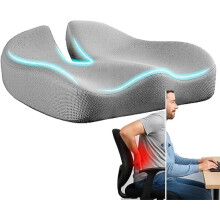 Extra Large Memory Foam Seat Cushion for Office Chairs – Ergonomic Pressure Relief for Sciatica & Long Sitting, Compatible with Standard Chairs