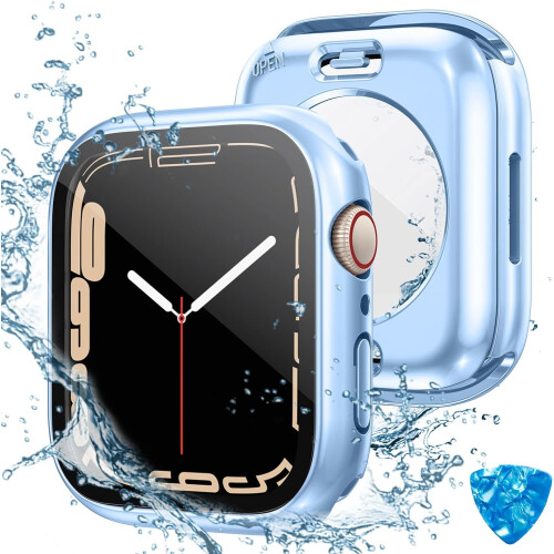 XiHAMA Αδιάβροχη θήκη προστασίας οθόνης 2 σε 1 για Apple Watch Series10 46mm, κάλυμμα υπολογιστή +