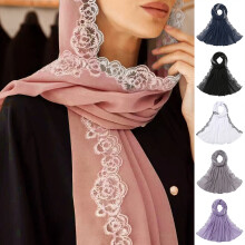 Chiffon Scarf Fashionable Dress Up Gauze Summer Solid Color Ultra-thin Chiffon Scarf Birthday Gift,White
