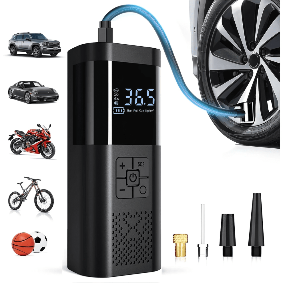 Portable Car Air Compressor 3X Faster 150Psi Cordless Tire Inflator Pump With Digital Gauge For Car Motorcycle Bike Air Pump 9028731213071