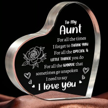 Encouraging Acrylic Keepsake (3.9"x3.9") – Brother Gifts from Sister, Birthday/Father’s Day/Christmas, Compatible with All Occasions