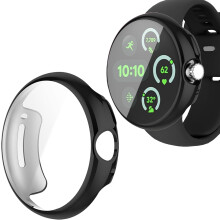 XiHAMA Soft Screen Protector Bumper Case Compatible with Google Pixel Watch 4 (2025) 41mm 45mm Smartwatch, Full Protection, High Sensitivity