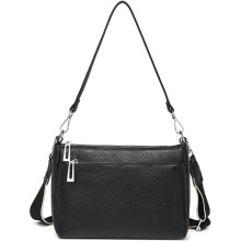 Valódi bőr női crossbody táska, közepes méret