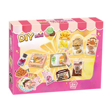Kit de mini comida DIY para niños: kit de manualidades Bento hecho a mano con moldes, modelos coloridos y estuche de viaje. Compatible con juegos de