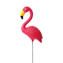 Flamingo-Vogelfigur, Gartenstecker, Party, Terrasse, Gartendekoration, Skulptur für Zimmerpflanzen, Strand, Eingangsbereich, Festival, Rosa, 12,5 x
