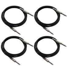 4-pak 90 cm 1/4" Instrument Guitar Bas Forstærker Keyboard Lydkabel Ledning Ny