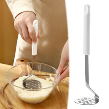 Presse-purée manuel – Acier inoxydable, grand broyeur pour purée de pommes de terre, ustensile de cuisine multifonction, blanc