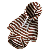 Moletom com capuz YUEHAO para cães de pequeno porte – Moletom listrado de lã, roupa quente para animais de estimação no outono/inverno para