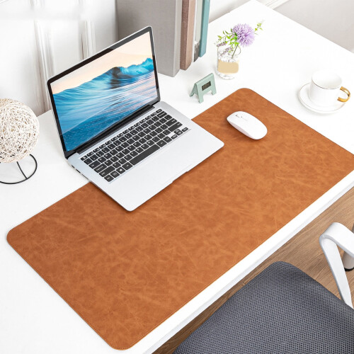 Μεγάλο gaming mouse pad γραφείου, βάση φελλού 40x80cm με επιφάνεια από συνθετικό δέρμα,