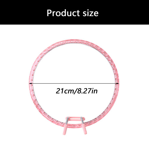 2Pcs Adjustable Spring Embroidery Craft Hoops Plastic-Purple 2
