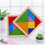 Ξύλινο παζλ Tangram Pyaiiner - Γρίφος Λογικής - Πολύχρωμα Εκπαιδευτικά Παιχνίδια - 1
