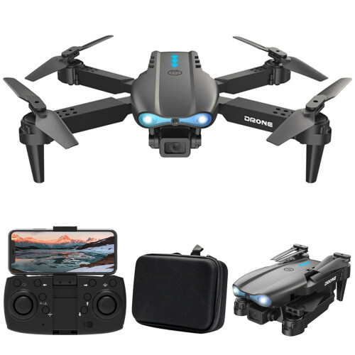 Drone RC com câmera dupla, Wi-Fi, realidade virtual, retorno automático, manutenção de altitude e bateria modular – Compatível com iOS/Android