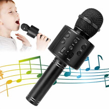 Bezdrátový Bluetooth karaoke mikrofon pro děti i dospělé – 5 v 1 přenosný reproduktor, rekordér, FM rádio, remix, kompatibilní s