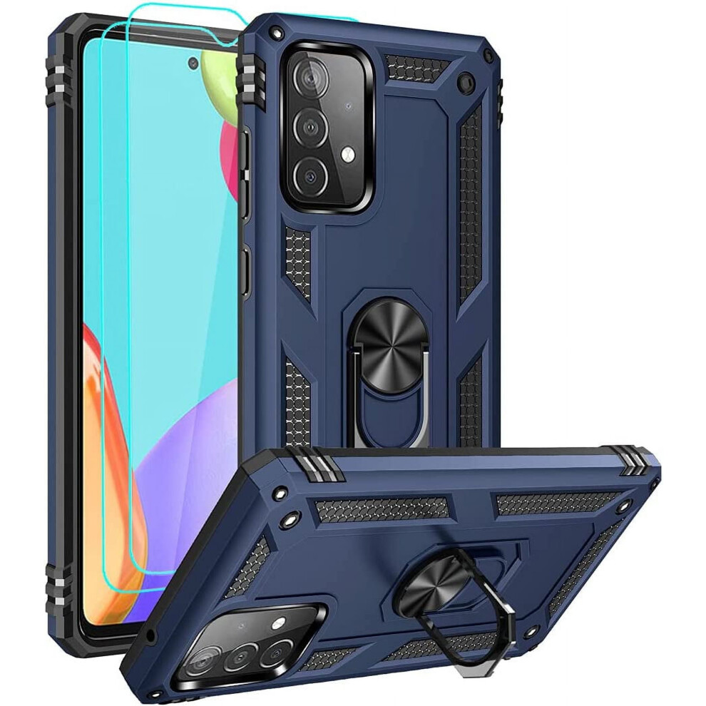 Samsung A52 Case With Hd Screen Protector, Military-Grade Ring Holder, Kickstand, Car Mount, 15Ft Drop Tested Â Compatible With Samsung Galaxy A52 9028731142050