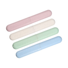 Reisetui voor tandenborstels, PP, groen, blauw, beige, roze, 8,07" x 1,22" x 0,83", 4 stuks