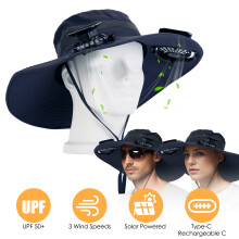 UPF50+ outdoor zonnehoed met brede rand, ademende waterdichte nylon mesh outdoorhoed