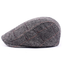Visirer, Visirhatter Svart Grå Fiskebensmønster Avisboy Baker Boy Tweed Flat Cap Herre Gatsby Hatt Baseballcapser, Bredbrem Hatter Grå