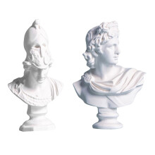Lot de 2 figurines miniatures créatives représentant des portraits d'Europe, peintes sur plâtre, sculptures artisanales modernes, objets de
