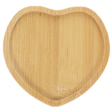 Plateau de rangement créatif en forme de cœur, assiette à fruits, plat de rangement en bois (kaki), 1 pièce