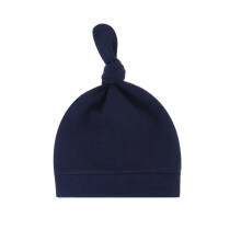 Økologisk knyttet baseballcaps for nyfødte 0-6 måneder, myk og varm truckercaps – marineblå, unisex, kompatibel med babyklær