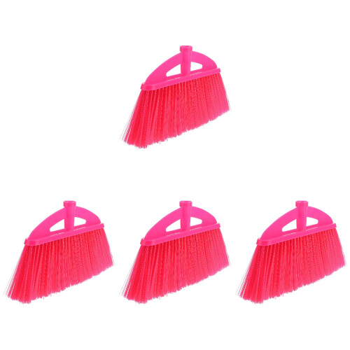 4Pcs Durable Red Broom Heads Plastic Replacement for Floor and Kitchen 1