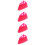 4Pcs Durable Red Broom Heads Plastic Replacement for Floor and Kitchen 8