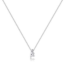 925 sterling zilveren initialenketting, delicate alfabetletterketting met cursieve letters voor dames, monogramketting voor vrouwen