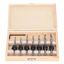8Pcs/Set Tapered Countersink Bit Screw Set High Speed Steel Wood Pilot Hole for Woods