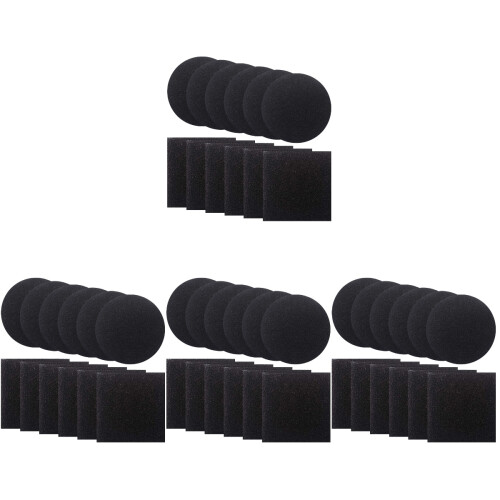 48Pcs Black Household Trash Can Filter Cotton Deodorizer Pads 1