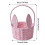 Cesta de papel con forma de conejo de Pascua con asa 2