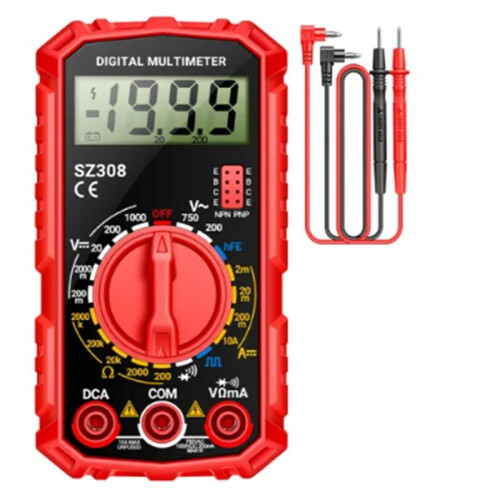 ANENG SZ308 Vierkante  Digitale Tester 1999Counts HFE Triode Buzzer Multimeter AC/ Spanning 10ACtroom Multimeters Meter Tool,B