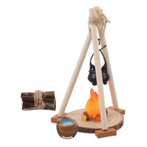 4Sets Mini Outdoor Kampvuur Model Hars Multi Creatieve Decoratie 2