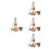 4Sets Mini Outdoor Kampvuur Model Hars Multi Creatieve Decoratie 5