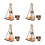 4Sets Mini Outdoor Kampvuur Model Hars Multi Creatieve Decoratie 9