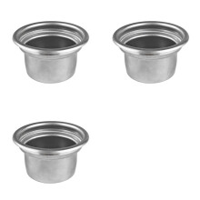 3Stück 58MM Kaffee Vier-Tassen-Pulverschale Edelstahl Kaffeemaschine Griff Filterkorb Wiederverwendbare Kaffeefilter
