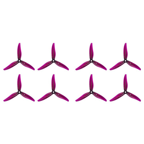 8 Peças 51377 Hélice de 5 Polegadas 3 Pás CW+CCW FPV Hélice para RC Drone FPV Racing Compatível com Motores 2207 A