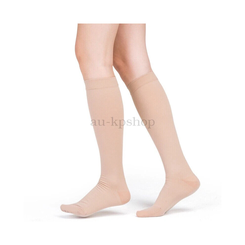 Beige (, S) Medical Compression Socks 20-30 Mmhg Nurses Stockings Men Women Varicose Veins