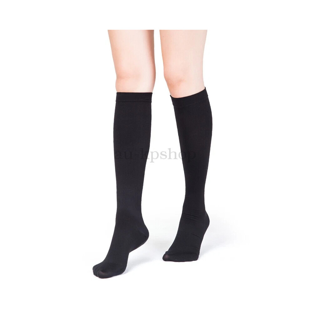 Black (, Xl) Medical Compression Socks 20-30 Mmhg Nurses Stockings Men Women Varicose Veins