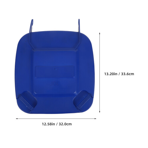 Trash Can Lid Replacement 30L Heavy Duty Outdoor Blue 2