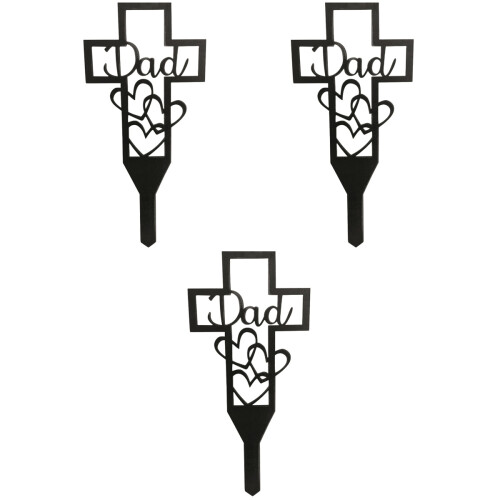 3 Count Memorial Grave Markers Stake Yard Stakes For Decorations 2
