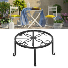 Plant Stand Floor Standing Flower Pot Rack Shelf Black 22.6cm