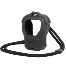 Silicone Case for Wearable Speaker, Travel Carrying Case Shockproof Protective Speaker Cover with Lanyard Black