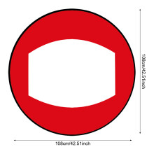 (Red 108x108cm) Kayak Canoe Sail Kit - 42\" Downwind Paddle