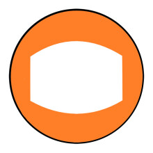 (Orange 108x108cm) Kayak Canoe Sail Kit - 42\" Downwind Paddle